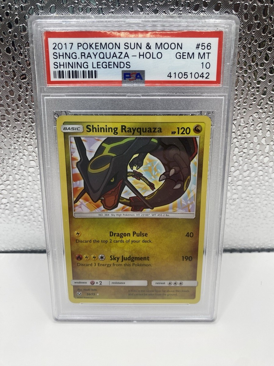 PSA 10 Pokémon TCG Shining Rayquaza Holo Rare Card Shining Legends