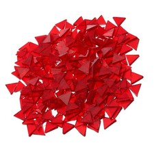 200g Stained Glass Mosaic Triangle 14mm Red Glass Mosaic Tiles Bulk for Craft