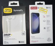 OtterBox Samsung Galaxy S23 Symmetry Case  ZAGG Invisible Shield Protector