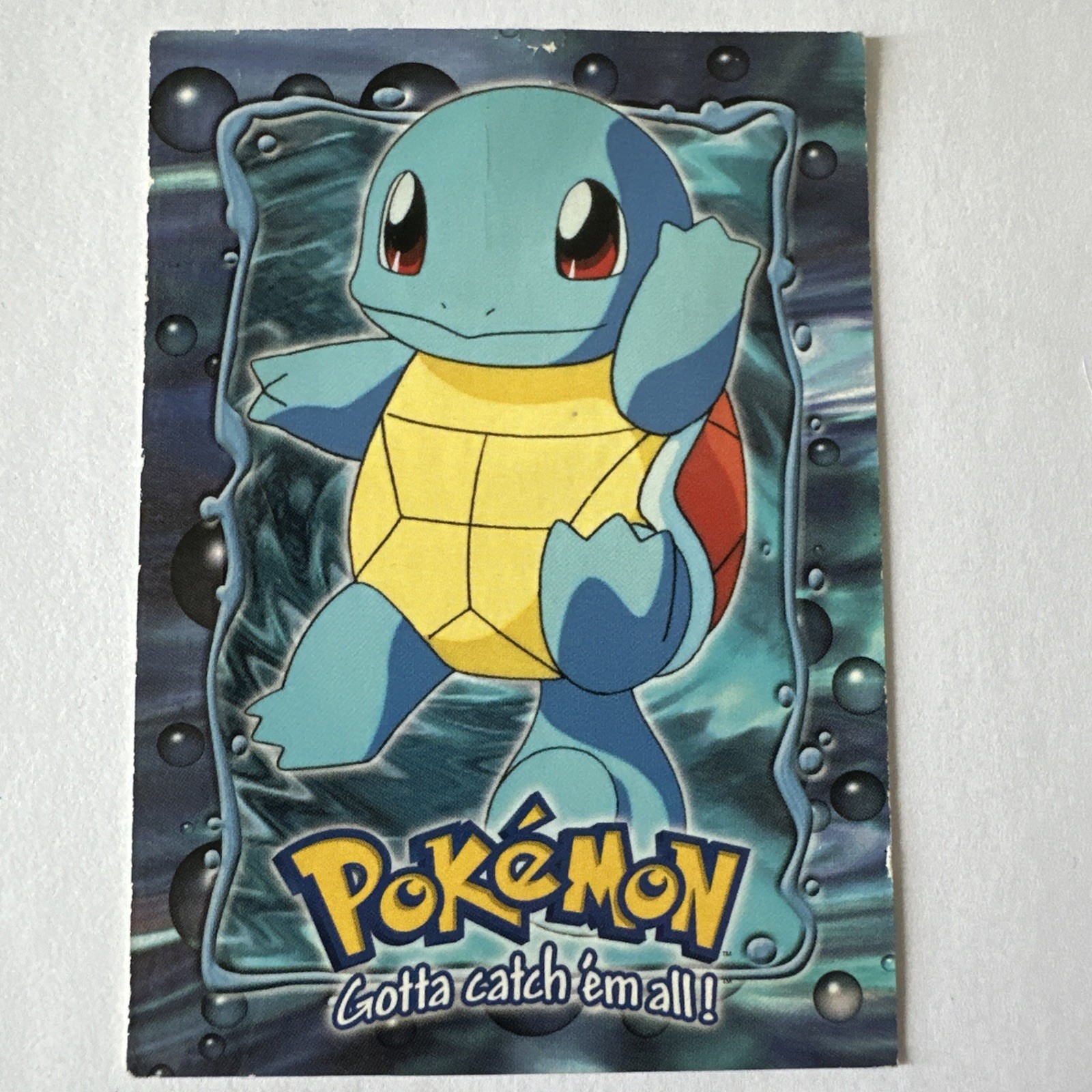 SQUIRTLE - # 07 - TOPPS SERIES  - E7 OF 12 - Back LOGO - Pokemon Card - HP