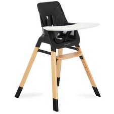 Dream On Me Nibble 2-in-1 Wooden Highchair- Black