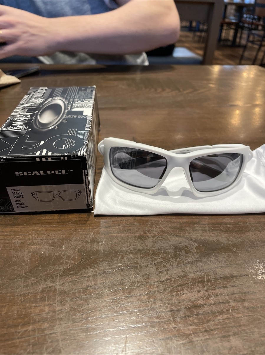 oakley scalpel matte white w blk iridium lenses | eBay