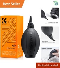 Lightweight Anti-Scratch Air Blower for Cameras Electronics - Black Silicone