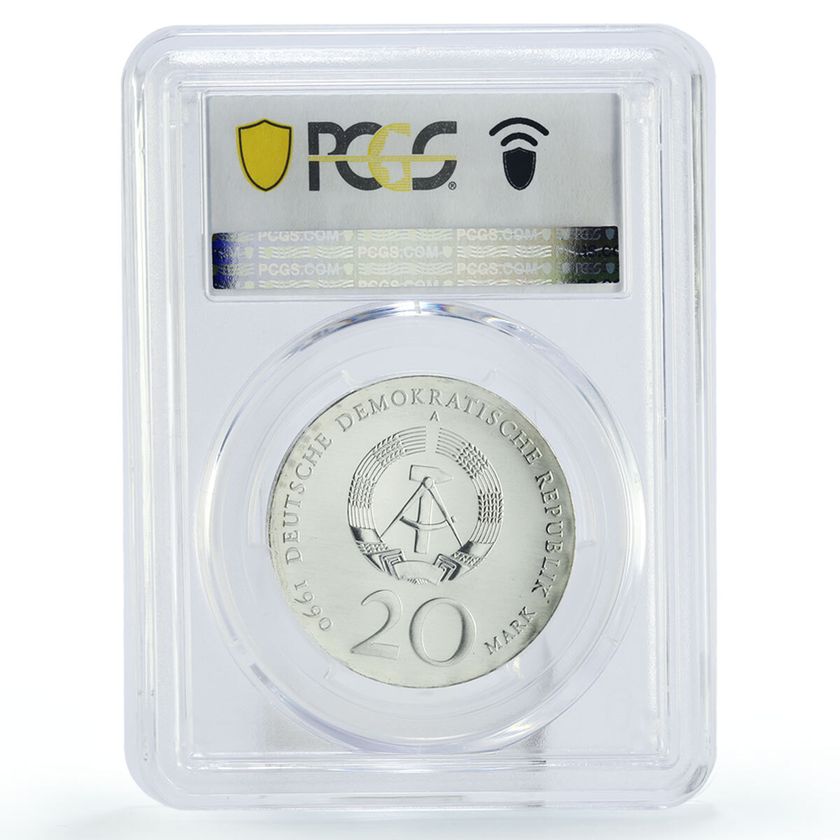 Germany DDR 20 mark Sculptor Andreas Schluter Art MS67 PCGS silver coin  1990 | eBay UK