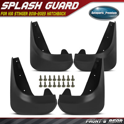 4Pcs Front & Rear Splash Guards Mud Flaps for Kia Stinger 2018-2023 Hatchback