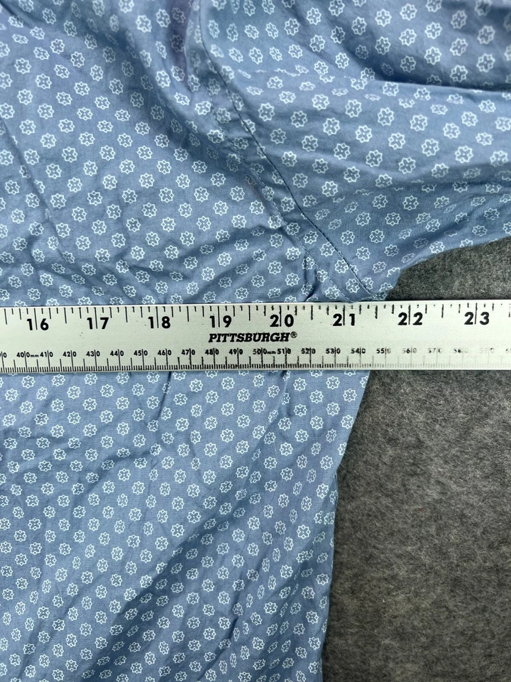 Camisa Filter Para Hombre XL Azul Estampado Abotonada Manga Larga Trabajo Informal Foto 2 de 4