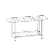 Acrylic Shower Bench for Inside Shower 13.98" D X 36.02" W X 18.11" H, Heavy ...