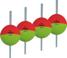 Set 4 Palline Pilota per Pesca alla Trota Piloti Fissi Pose Rotonde Giallo/Rosso