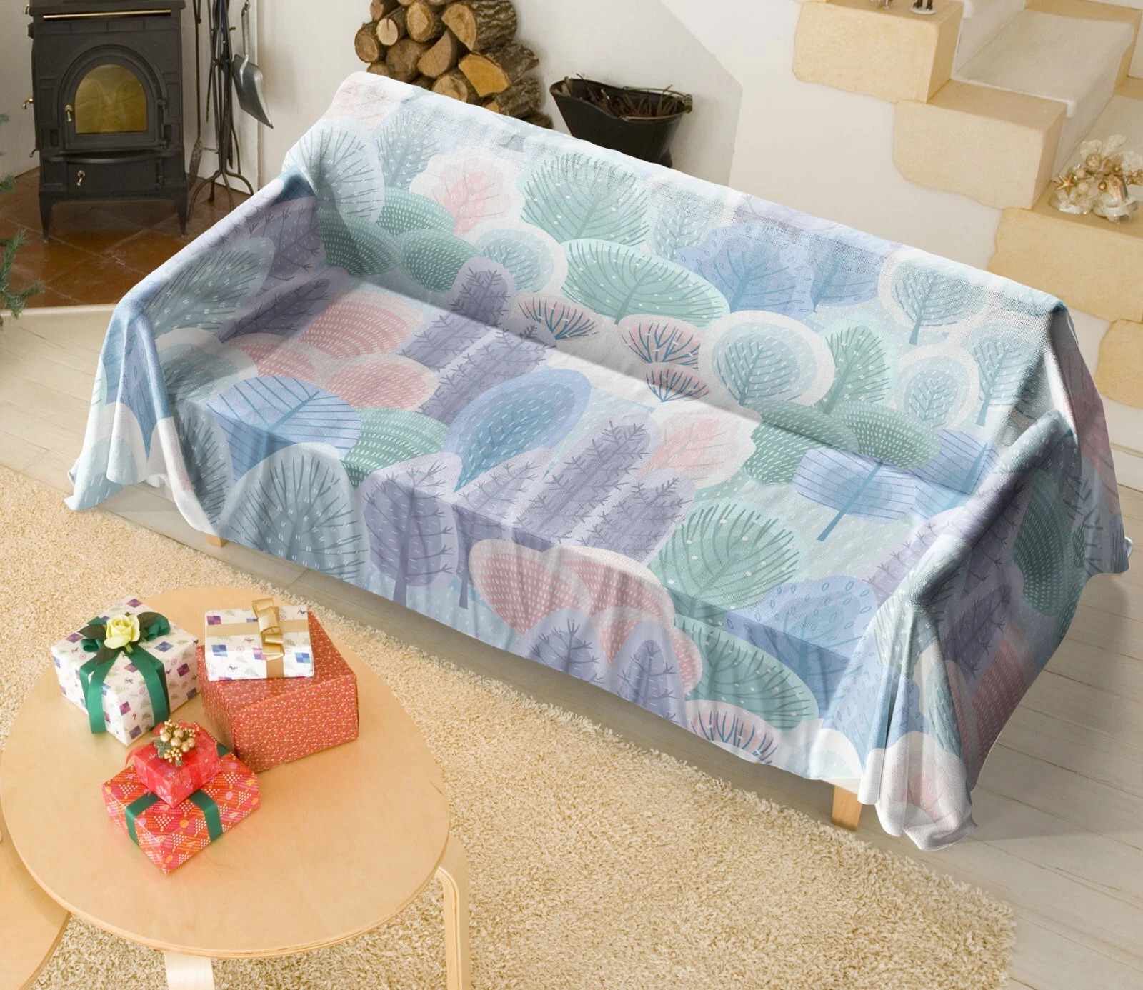 3D Painted Tree N2752 Sofa Cover High Stretch Lounge Slipcover Protector Couch