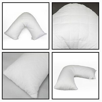 BOOM V Shaped Pillow Filled Back Neck Support Nursing