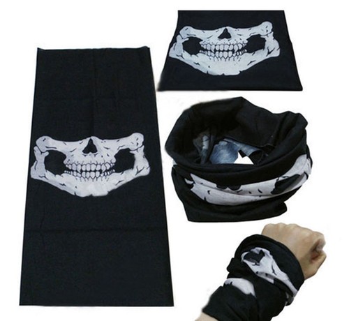 Skull Bandana Bike Motorcycle Helmet Neck Face Mask Paintball Ski Sport Headband - Picture 8 of 10