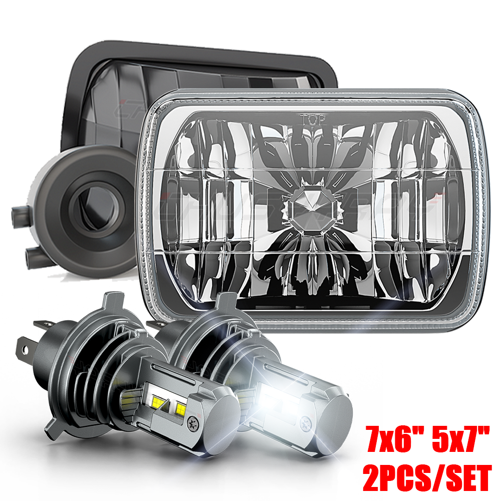 White LED Halo Headlights for 82-95 Toyota Pickup & 95-97 Tacoma 5x7 7x6