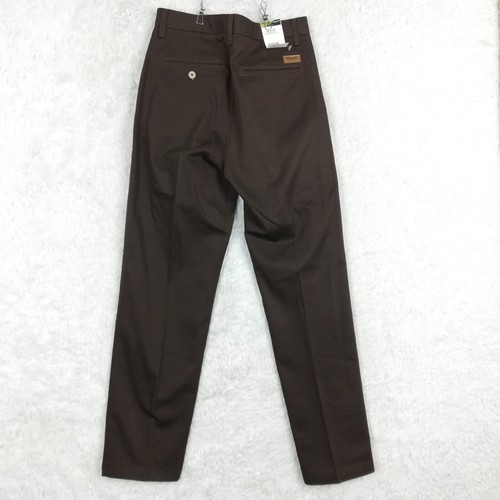 Wrangler Riata Mens Pants Relaxed Fit Brown Wrinkle Resistant Crease 28x30 New - Picture 2 of 9