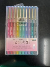 Marvy Uchida LePen Pastel Dark Color Set, Set of 10 0.3mm Quick Drying, 