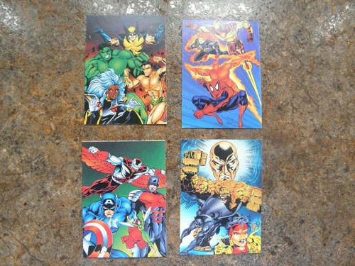 FOUR 1994 MARVEL COMICS X-MAN COLLECTIBLE CARDS 