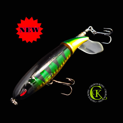 Popper 10cm UV Aktiv TopWater Jerkbait Jerk Glider Twitchbait Wels Zander Perch