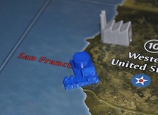 Axis  Allies Parts/Pieces Custom 3D Printed Naval Base in Blue x10 