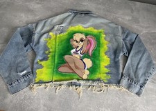 Oversized Women's Denim Jean Jacket Disney Lola Bunny Personalised Handmade
