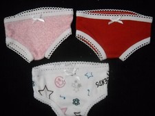 Set of 3 Panties Fits 18 inch Doll Handmade 4