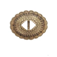 Slotted Stamped Steel Concho Antique Brass 1-1/4"  10 Pack 7492-09