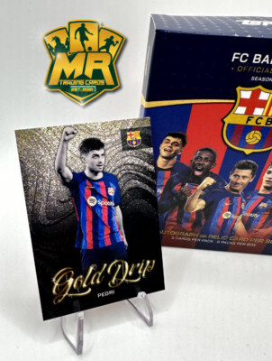Topps Barcelona Team Set 22/23 # Pedri # Gold Drip # 48