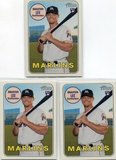 LOT (5) RC BRANDON LEE MIAMI MARLINS - 2018 TOPPS HERITAGE ROOKIE - 3659