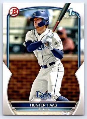 2023 1st Bowman Draft #BD-160 Hunter Haas Tampa Bay Rays BASEBALL Card ...