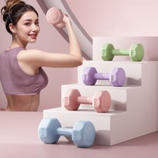 1 Pair 1/2/3kg Dumbbells Weights Iron Hand Pair Aerobic Workout Fitness Home Gym