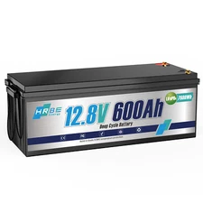 12V 600Ah LiFePO4 Lithium Battery Deep Cycles 7680Wh Power 200A BMS for RV Solar