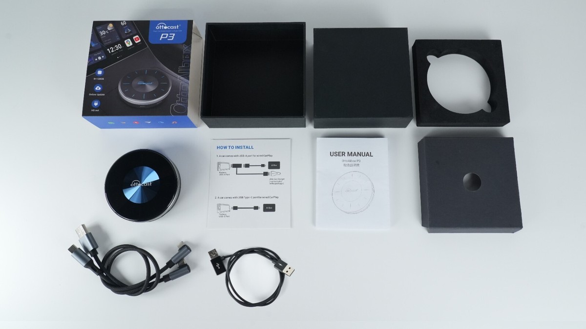Ottocast P3 Android AiBox Wireless Android Auto+CarPlay