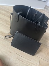 Louis Vuitton Neverfull Tote MM Black Leather Epi
