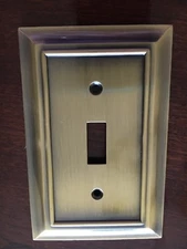 LOT OF 3 BRAINERD ARCHITECTURAL SINGLE SWITCH PLATE ANTIQUE BRONZE W10087-AB-C 