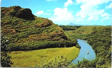 Postcard Wailua River Hawaii Boats On The Only Navigable River In The Islands