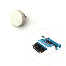 White Left Platen Knob for Underwood 315 Typewriter Vtg Original Part thumbnail