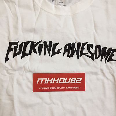 【FUCKING AWESOME】GKAE TEE WHITE New F*cking Awesome FA Logo Tee T-Shirt White Jason Dill