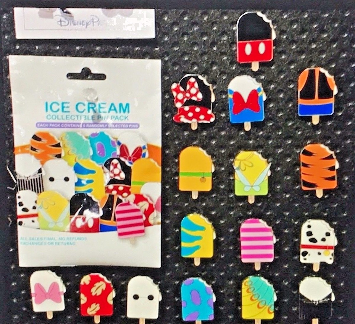 Disney Pin Ice Cream Mystery pack complete 16 pin set Mickey