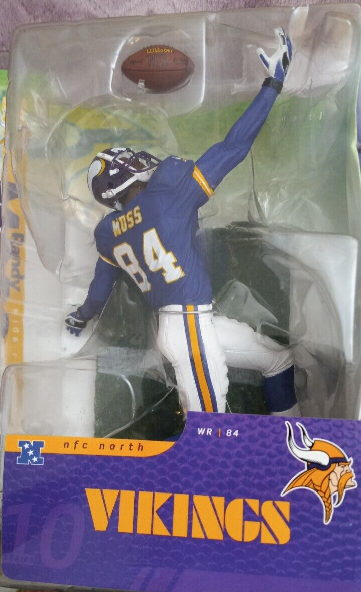 McFARLANE NFL FIGURE RANDY MOSS 2 # 84 NFL MINNESOTA VIKINGS MOSS
