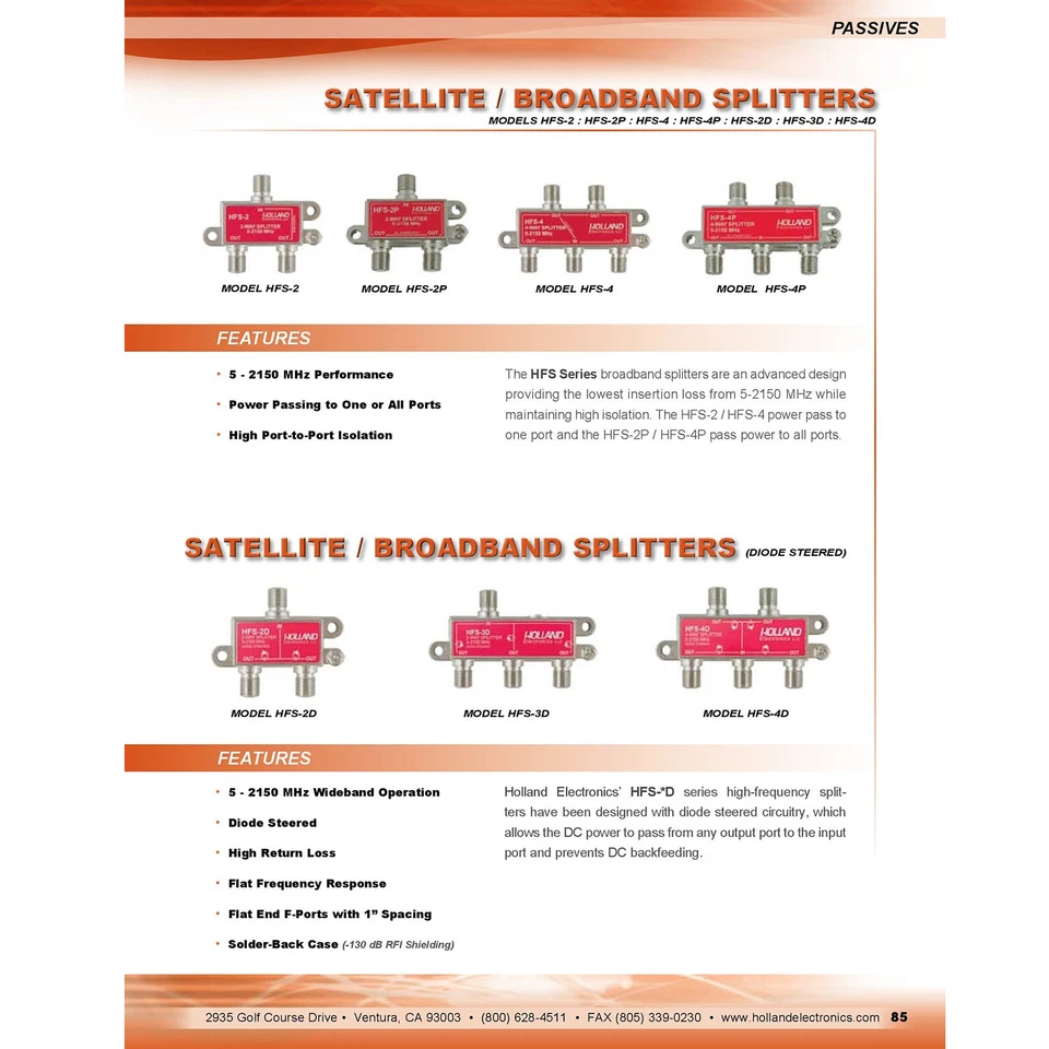 3-Way HD RF Cable TV 2150 Mhz Splitter - Image 4 of 4