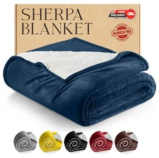 Luxury Sherpa Fleece Blanket Soft Reversible Bed Sofa Blankets Throws Twin Queen