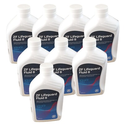 8x Original ZF Automatikgetriebeöl Lifeguardfluid ATF 8HP 1L Grün