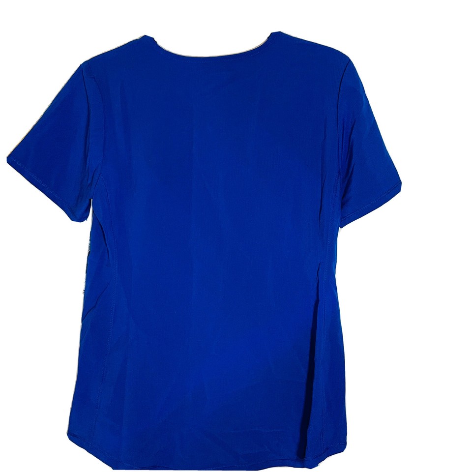 Womens XS Royal Blue Scrub Top Supreme V Neck Scrubstar Electric Blue