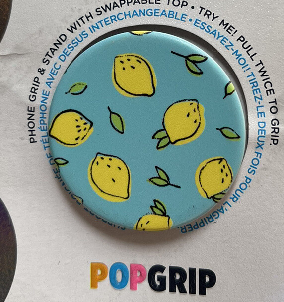 🆕PopSockets⭐️PopGrip Cell Phone Grip Stand ⭐️ Be My Zest 🍋 Lemon  (804897)⭐️