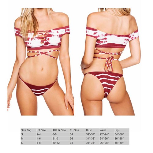 Sexy Women Bikini Set Padded Bandage Swimsuit Swimwear Beachwear Bathing Suit - Picture 90 of 145