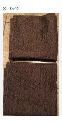 Restoration Hardware BROWN SILK DIAMOND Quilted Sham BEAUTIFUL!