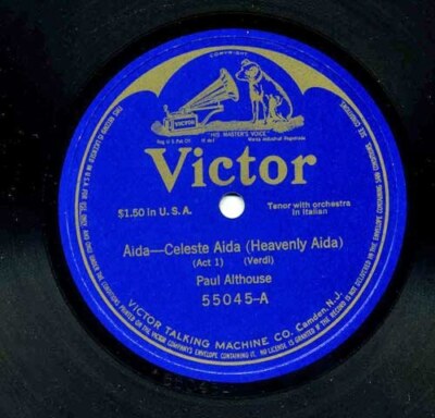Heavenly Aida / Paul Althouse..Standchen / Paul Reimers 1914 78 RPM Victor