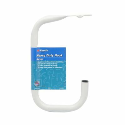 Zenith 140kg White Heavy Duty Tubular Garage Storage Hook