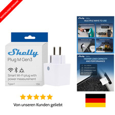Shelly Plug M Gen3 Weiß – Smarte Steckdose WLAN & Matter – Leistungsmessung – 13