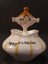 Mayonesa Holt Howard Pixieware 1959 vintage con cuchara condimento tarro servidor