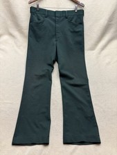 Vintage 70 s Sears Polyester Knit Pants 34 X 29 Disco Flare