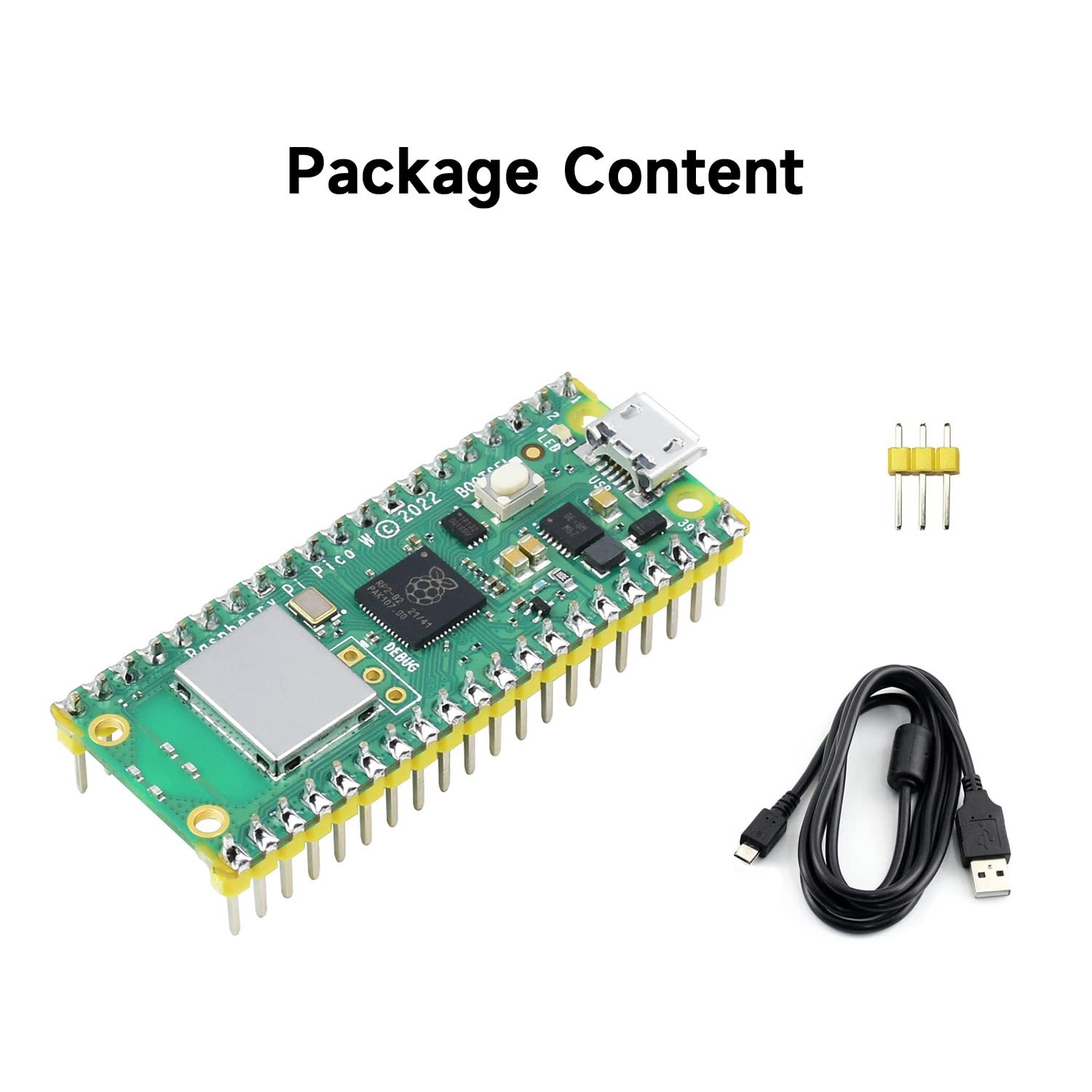 Raspberry Pi Pico W pré-soudée microcontrôleur WiFi 2.4GHz pour programmation MicroPython - 3